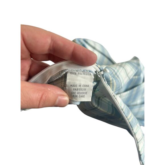 Soft Grunge Pleated Skirt CALI 1850 Light Academia Blue Plaid Size‎ S - Picture 5 of 6